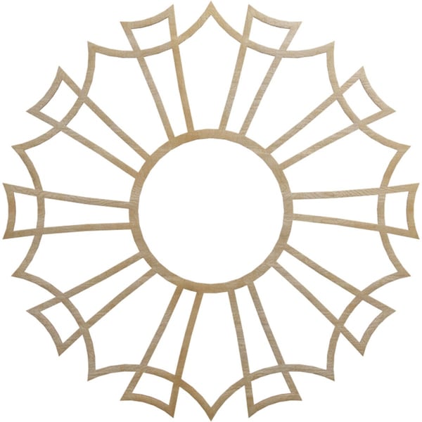 Ekena Millwork Augustus Wood Fretwork Pierced Ceiling Medallion, Hickory, 36"OD x 12 5/8"ID x 1/4"T CMWP36X36X0250AUHI - main
